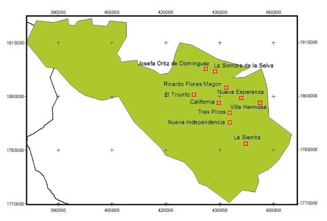 Área natural protegida de la Reserva de la Biosfera La Sepultura (REBISE), en la porción Oeste de la Sierra Madre de Chiapas, México, donde se obtuvieron los maíces locales empleados en la caracterización molecular. 2013.