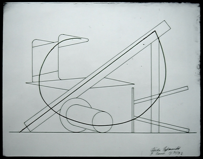 Bauhaus-Archiv Berlin, Katja Rose, Analytische Zeichnung, medidas 24,3 x 52,5 cm. Realizado entre 1931/1932.