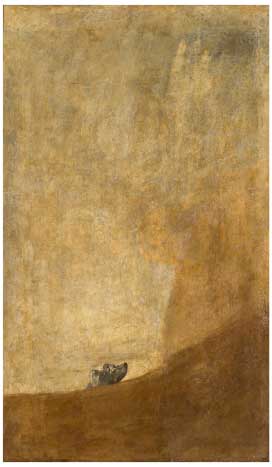 El perro semihundido (pintura), Francisco de Goya, 1823.