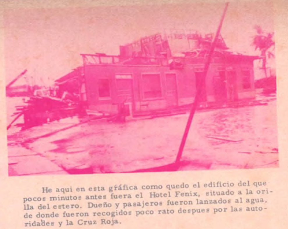 Extracto de la nota de prensa “Hotel Fénix destruido por la tromba marina de 1961”