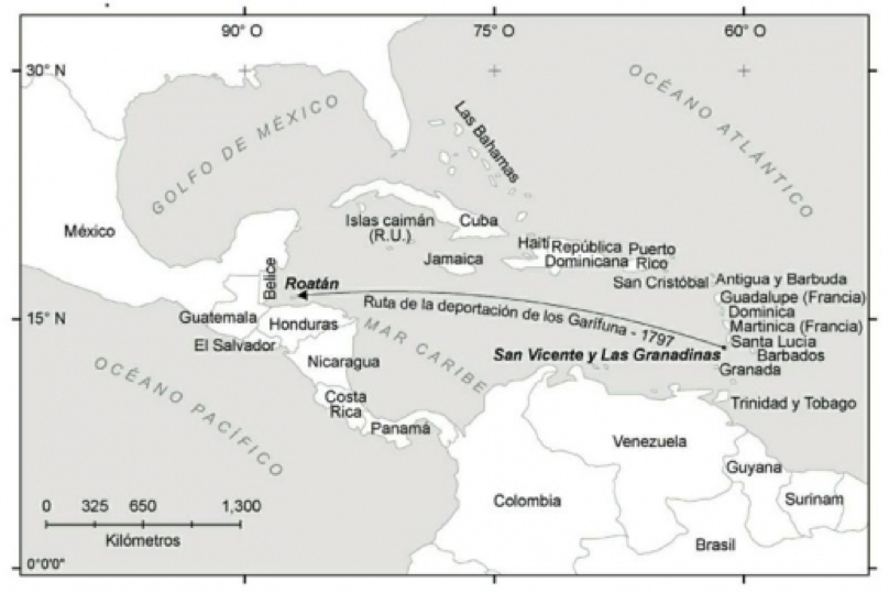 De San Vicente a Roatán. Ruta de la deportación garífuna en 1797
