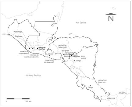 El Reino de Guatemala en el siglo XVIII, provincias y poblados de estudio