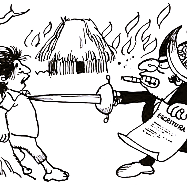 “El indio de Boruca: -mi persecución no ha terminado!”. Autor: Hugo Díaz Jiménez bajo el seudónimo Lalo. Fuente: El indio de Boruca: mi persecución no ha terminado (1975)