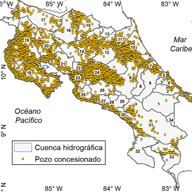 Distribución de pozos concesionados