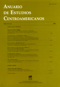 Anuario de Estudios Centroamericanos, Vol. 30 (2004)