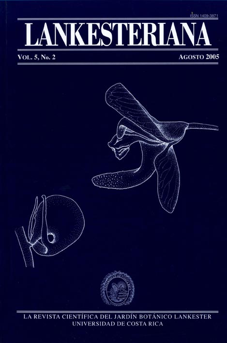 					View 2005: Lankesteriana: Volumen 5, Número 2
				