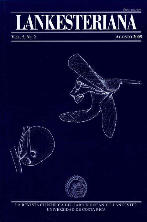 					Ver 2005: Lankesteriana: Volumen 5, Número 2
				